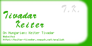 tivadar keiter business card